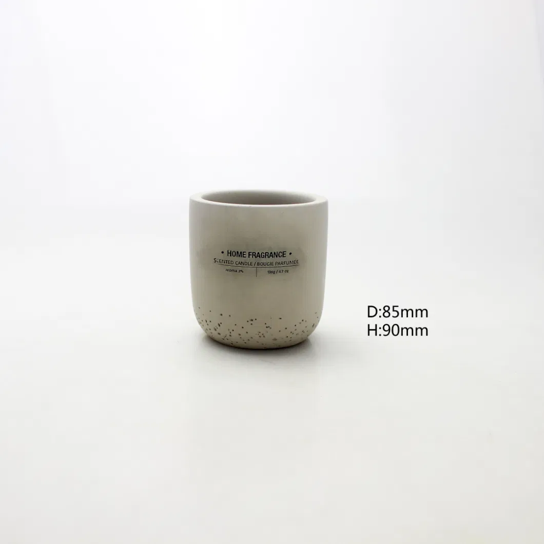 8oz Concrete Candle Holder for Candle Soy Wax Cement Jar with Custom Logo