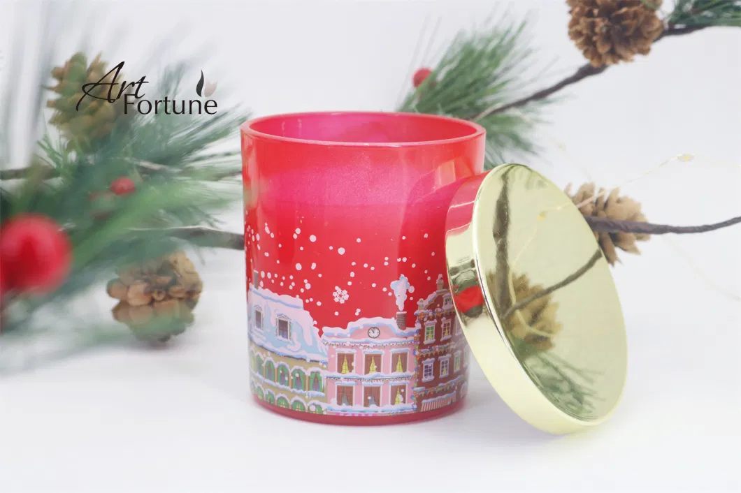 Hot Sale Luxury Metal Cap Christmas Snow 4.2 Oz Soy Wax Scented Candles