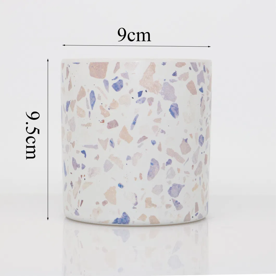 Wholesale 10.5 Oz Marbling Ceramic Scented Candle for Home Decora