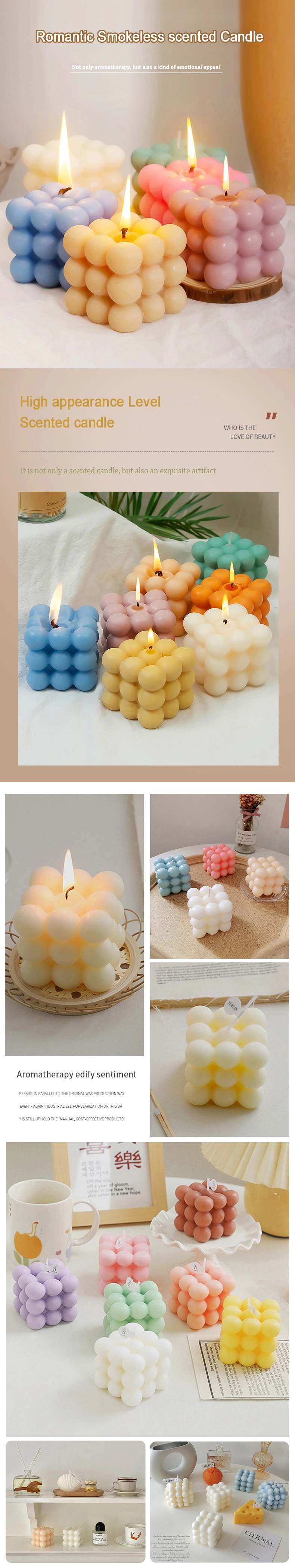 Smokeless Soybean Wax Colorful Home Decoration Lighting Aromatherapy Use Scented Candles in Crystal Glass Jar Wholesale Luxury Natural Handmade Scented Candle