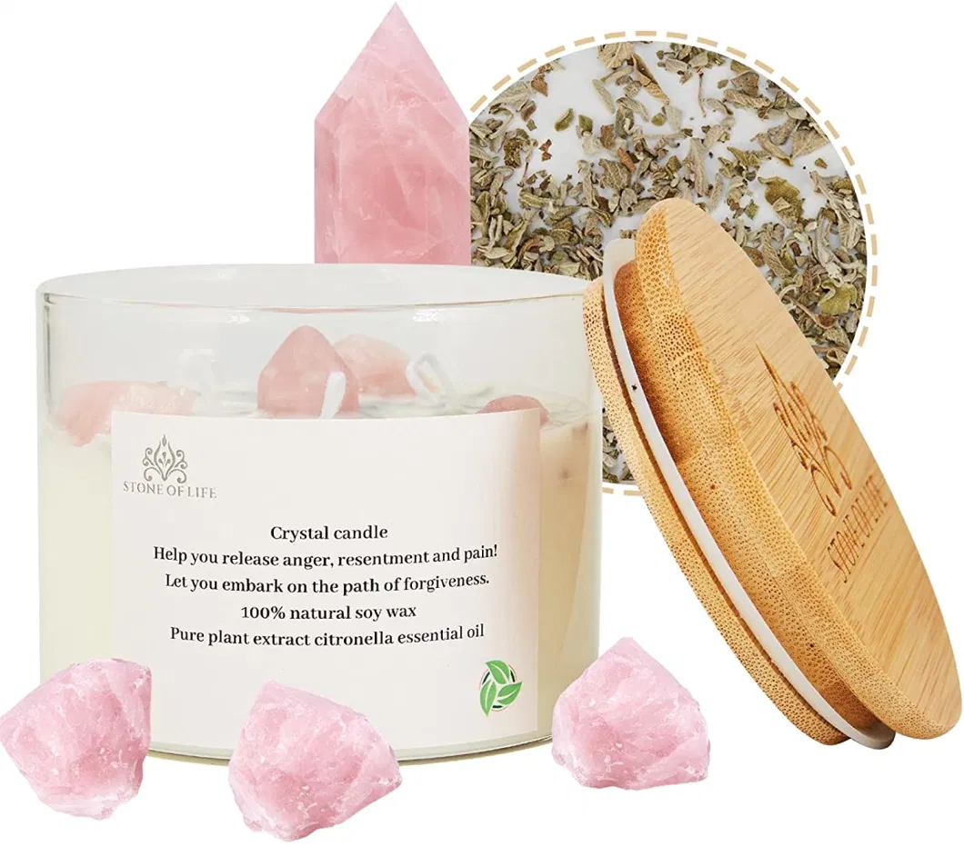 Crystal Candles for Home Scented Used for Indoor Outdoor Meditation Relieve Irritability Enhance Feelings