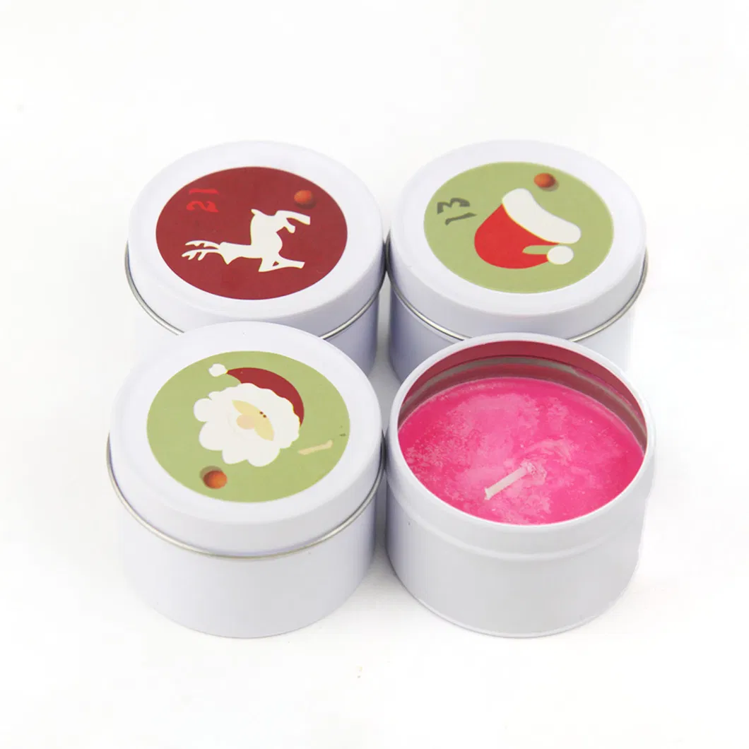 Wholesale Crystal Aromatherapy Private Label Soy Wax Scented Tin Chakra Candles